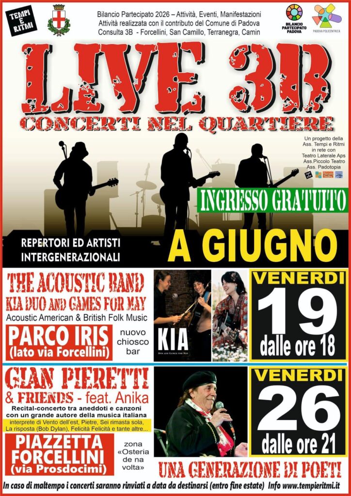 LIVE 3B: CONCERTI NEL QUARTIERE