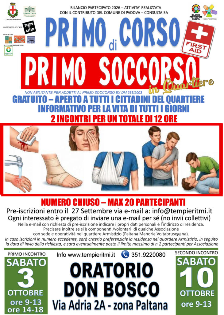 PRIMO CORSO DI PRIMO SOCCORSO